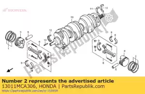 honda 13011MCA306 zestaw pier?cieni, t?ok (std.) - Dół