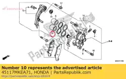Aqui você pode pedir o pistão 27 em Honda , com o número da peça 45117MKEA71: