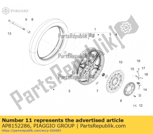 aprilia AP8152286 parafuso c / flange m8x20 - Lado inferior