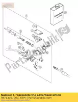 58713001000, KTM, ajuste do cilindro do freio de mão. 2000 ktm duke smr sx 450 525 640 2000 2001 2002 2004, Novo