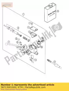 ktm 58713001000 handrem cil.duke afstellen 2000 - Onderkant