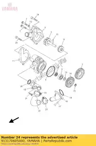 yamaha 913170605000 bolt,socket - Bottom side