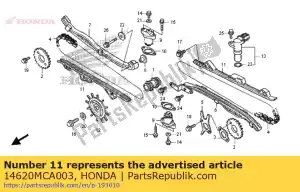 honda 14620MCA003 guide, chaîne à cames - La partie au fond