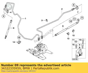 bmw 34322335959 brake line - Right side