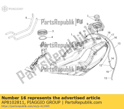 Aprilia AP8102811, Slangklem d9.6, OEM: Aprilia AP8102811