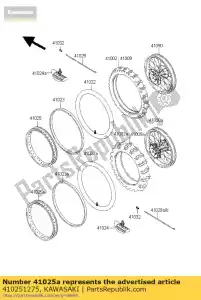 kawasaki 410251275 llanta, rr, 2.15x18 klx650-a1 - Lado inferior