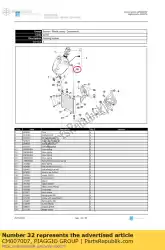 Qui puoi ordinare tubo di alimentazione del serbatoio di raffreddamento da Piaggio Group , con numero parte CM007007: