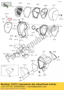 Kawasaki 132710730 plate,puct fitting - Bottom side