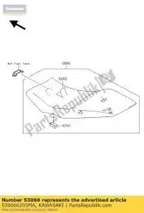 kawasaki 530660205MA conjunto de asiento, doble, negro er650c9f - Lado inferior