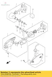 lampeenheid, rechts van Suzuki, met onderdeel nummer 3561008F00, bestel je hier online: