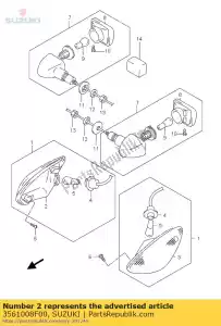 suzuki 3561008F00 lampeenheid, rechts - Onderkant