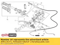 AP8114371, Piaggio Group, Réglage du câble d'accélérateur aprilia  etx mx rx sx 125 1994 1995 1996 1997 1998 1999 2000 2001 2004 2005 2006 2008 2009 2010, Nouveau