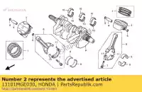 13101MGE030, Honda, piston, fr. (std.) honda  vfr 1200 2010 2011 2012 2013 2017, Nouveau