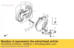 Qui puoi ordinare pnl fr brk * nh-105 da Honda , con numero parte 45100GC4700ZA: