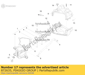 aprilia 872635 tornillo especial - Lado inferior