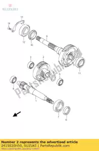 suzuki 2415020H50 eje, inactivo - Lado inferior