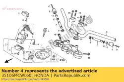 deksel, combischakelaar van Honda, met onderdeel nummer 35106MCWL60, bestel je hier online: