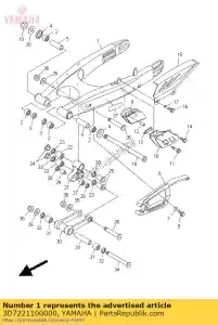 yamaha 3D7221100000 comp. brazo trasero - Lado inferior