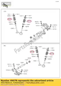 kawasaki 490780014 soupape à ressort-moteur kvf700-a1 - La partie au fond