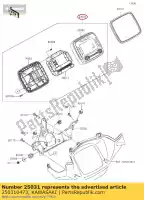 250310473, Kawasaki, medidor-assy, ??lcd kawasaki kvf750 4x4 eps brute force 750 4x4i epsgef epshef gff hff camo , Novo