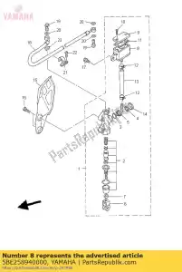 yamaha 5BE258940000 tank, reservoir - Onderkant