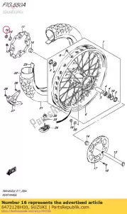 suzuki 6472128H00 écrou, essieu arrière - La partie au fond