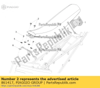 861417, Aprilia, schroefdraad knop, Nieuw