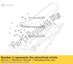 Aprilia 861417, Schroefdraad knop, OEM: Aprilia 861417