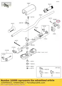 kawasaki 320990002 boîtier, accélérateur, lwr kx250-n1 - La partie au fond