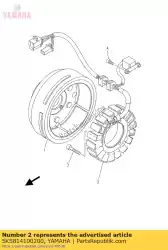 Aqui você pode pedir o conjunto do estator em Yamaha , com o número da peça 5KS814100200: