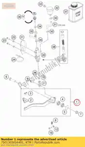 ktm 7501305004401 levier de frein à pied cpl. 07 - La partie au fond