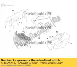 Tutaj możesz zamówić lewa tarcza od Piaggio Group , z numerem części AP8224211: