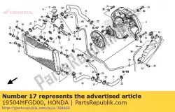 Here you can order the no description available at the moment from Honda, with part number 19504MFGD00: