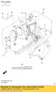 suzuki 1388129FA0 tubo, sbocco - Il fondo