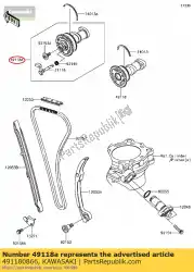 Ici, vous pouvez commander le 01 arbre à cames-comp, échappement auprès de Kawasaki , avec le numéro de pièce 491180866: