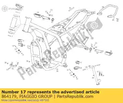 Here you can order the footrest from Piaggio Group, with part number 864179: