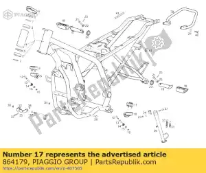 Piaggio Group 864179 apoio para os pés - Lado inferior