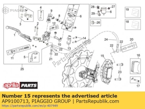 aprilia AP9100713 front brake caliper - Bottom side