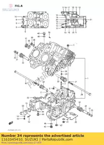 suzuki 1161045410 espaçador, motor m - Lado inferior