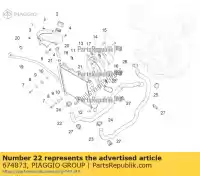 674873, Piaggio Group, accesorio de tubería de bomba-radiador piaggio beverly bv zapm69 zapm69300, zapm69400 zapma20s zapma2200 zapmd220,  zapmd2200 350 400 2011 2012 2013 2014 2015 2016 2017 2018 2019 2020 2021 2022, Nuevo