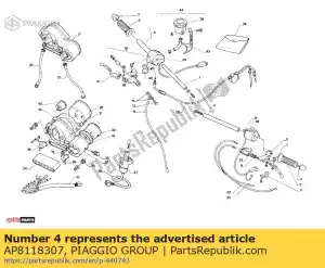 Piaggio Group AP8118307 comando gas+manopola - Lato sinistro