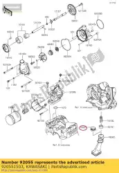 Qui puoi ordinare ring-o, filtro olio zx750-j1 da Kawasaki , con numero parte 920551503: