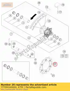 ktm 77709160000 tarcza hamulcowa przednia d = 260mm - Dół