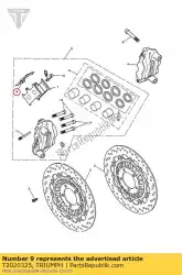 Qui puoi ordinare molla del cuscinetto, pinza, anteriore da Triumph , con numero parte T2020325: