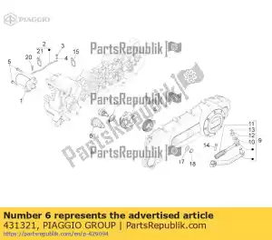 Piaggio Group 431321 startmotor versnelling - Onderkant