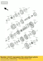 131271189, Kawasaki, asoverbrenging in zx400-h2 kawasaki zxr 400 1990 1991 1992 1993 1994 1995 1997 1998 1999, Nieuw