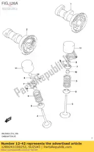 Suzuki 1289241C00252 calço, taco - Lado inferior