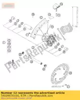 54609070100, KTM, obr?cz przednia 1,6x21 'excel al4 ktm  e egs exc lc4 mxc rxc six sup super sx sxs txc xc 125 150 200 250 300 350 360 380 400 450 520 525 540 550 620 640 660 1994 1995 1996 1997 1998 1999 2000 2001 2002 2003 2004 2005 2011 2012 2013 2014 2020, Nowy