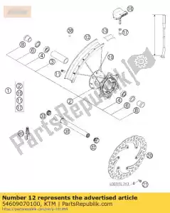 ktm 54609070100 borda frontal 1,6x21 'excel al4 - Lado inferior