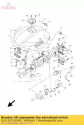 Ici, vous pouvez commander le tuyau, carburant 1 auprès de Yamaha , avec le numéro de pièce 5LV139710000: